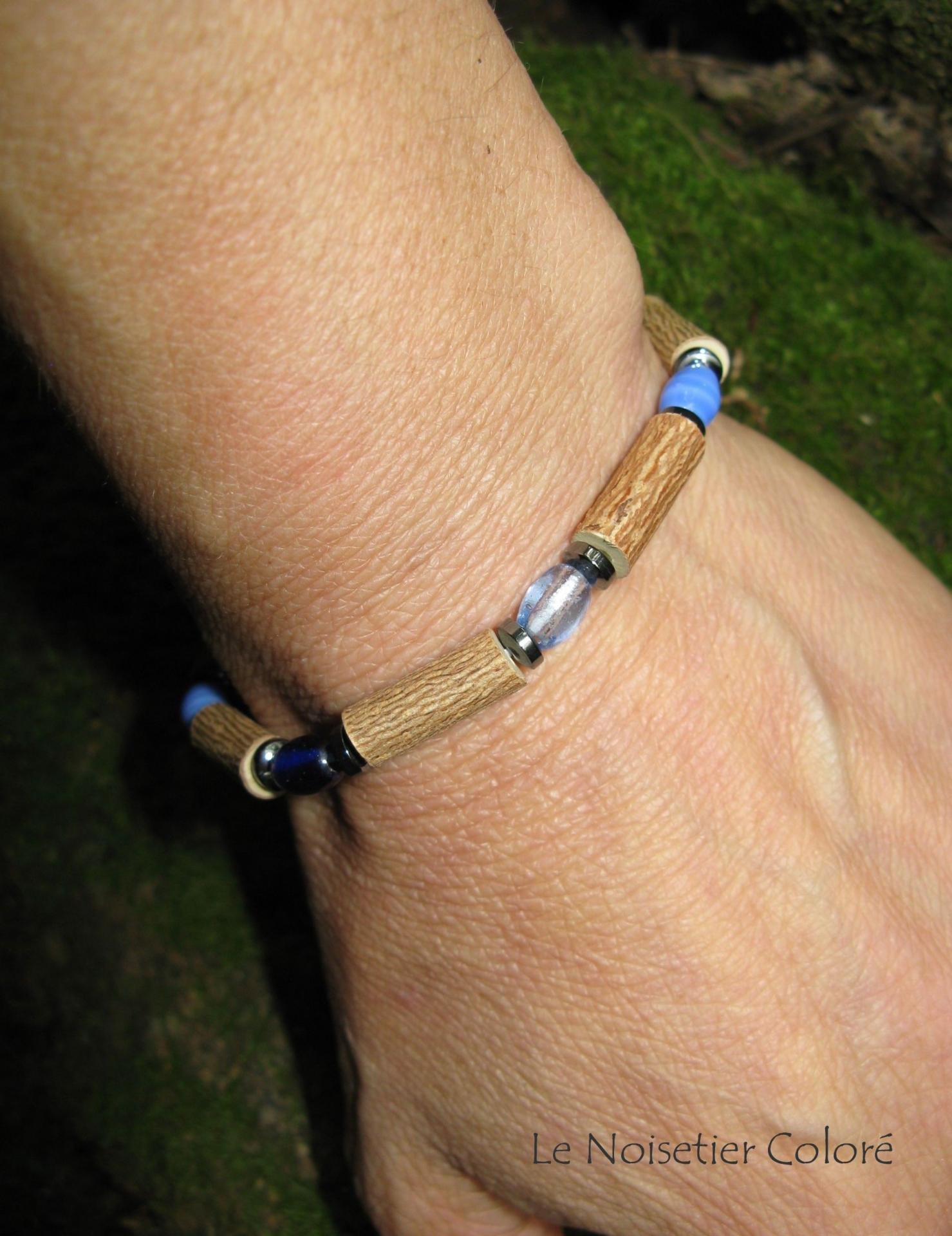 Noisetier - Perles de verre artisanales et hématite